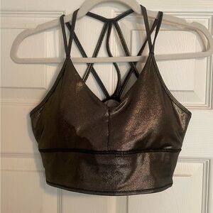 Born Primitive Ignite Metallic Strappy Sports Bra